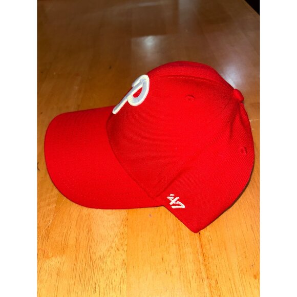 NWOT Philadelphia Phillies Baseball Cap By 47 With Embroidered "P" Logo- Red - Picture 2 of 4